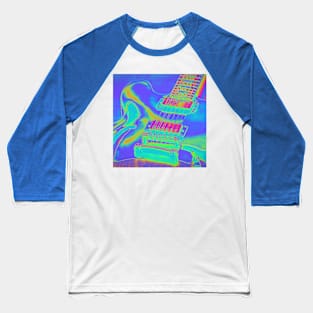 Psychedelic Guitar Baseball T-Shirt